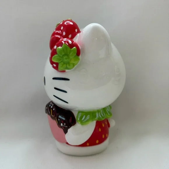BLUE SKY CLAYWORKS SANRIO HELLO KITTY WINK STRAWBERRY DRESS HEART (NEW) - Picture 2 of 4